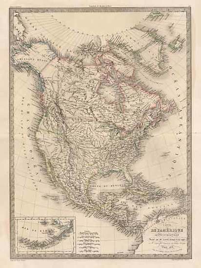 39-North America Map By Alexandre Emile Lapie