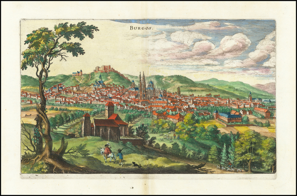 74-Spanish Cities Map By Matthaus Merian