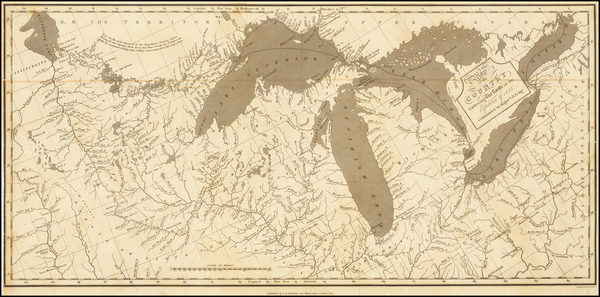 12-Midwest, Michigan, Minnesota, Wisconsin, Plains and Canada Map By Stephen H. Long