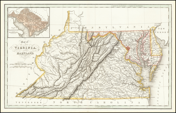 95-Washington, D.C., Maryland and Virginia Map By Hinton, Simpkin & Marshall