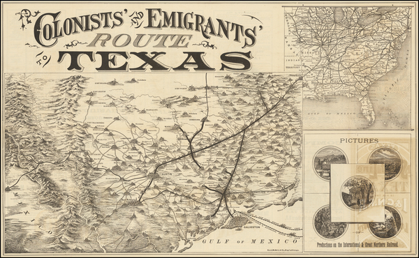 25-Texas Map By Woodward, Tiernan & Hale