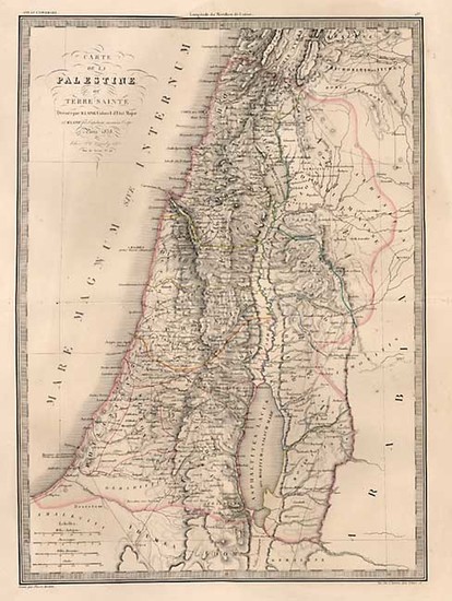 24-Asia, Middle East and Holy Land Map By Alexandre Emile Lapie