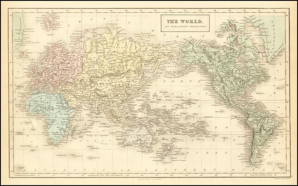 16-World Map By Adam & Charles Black