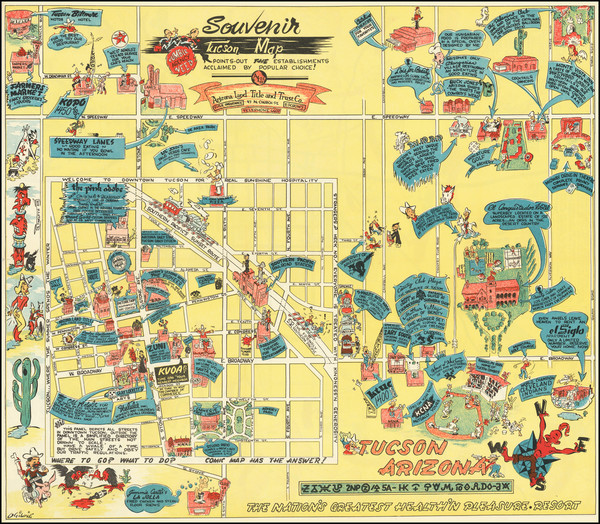 50-Arizona and Pictorial Maps Map By Ogilvie