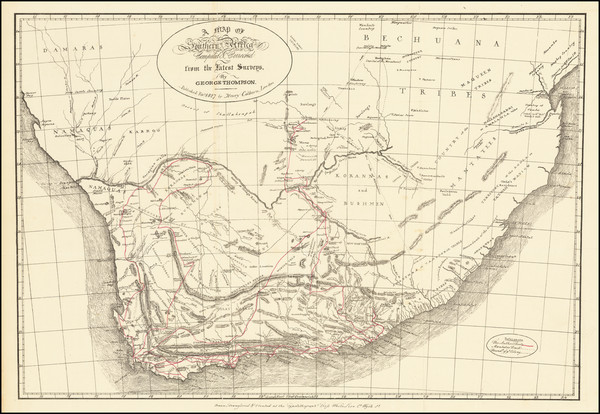Old Map Of South Africa