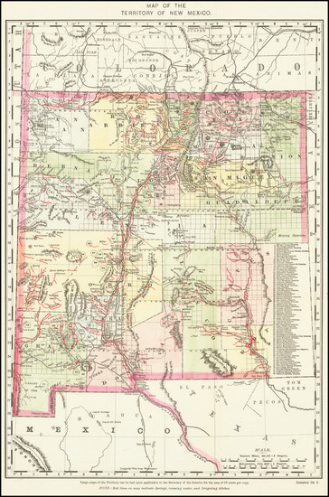 54-New Mexico Map By United States Department of the Interior