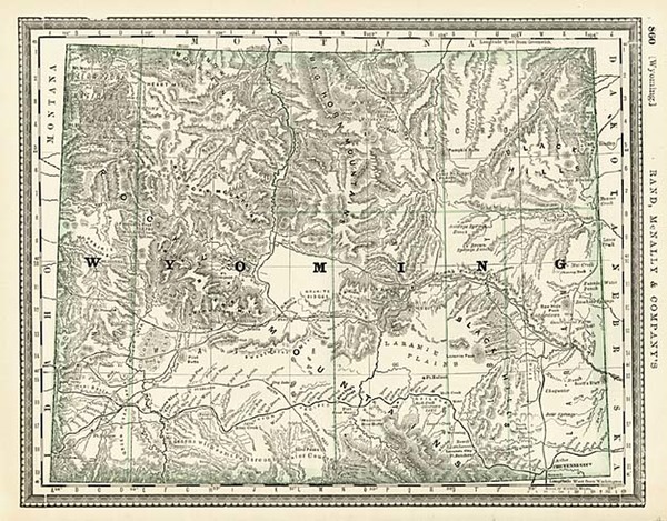 90-Plains and Rocky Mountains Map By Rand McNally & Company