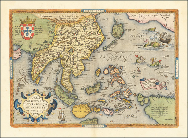 35-China, Japan, India, Southeast Asia, Philippines, Indonesia and Malaysia Map By Abraham Orteliu