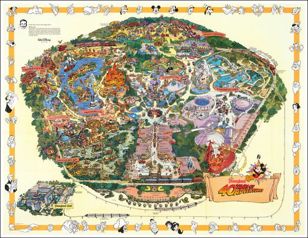 23-Pictorial Maps, California and Other California Cities Map By Walt Disney Productions