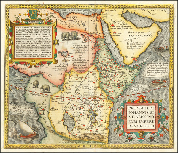 0-Africa and East Africa Map By Abraham Ortelius