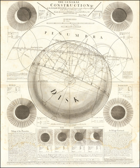 45-Celestial Maps Map By John Senex