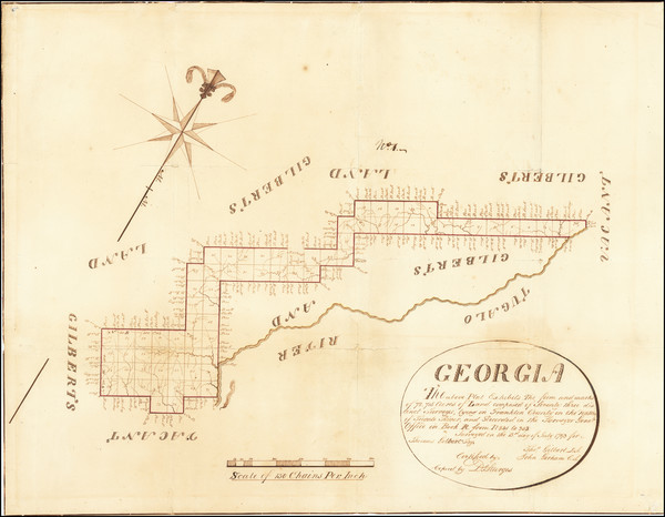 64-Georgia and South Carolina Map By Daniel Sturges