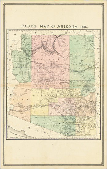 100-Arizona Map By H.R. Page