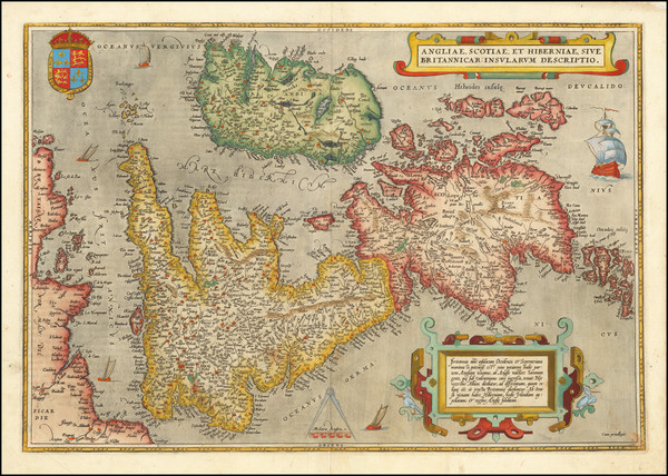 20-British Isles Map By Abraham Ortelius