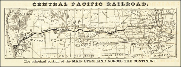 22-Midwest, Plains, Southwest, Rocky Mountains and California Map By Brown & Hewitt