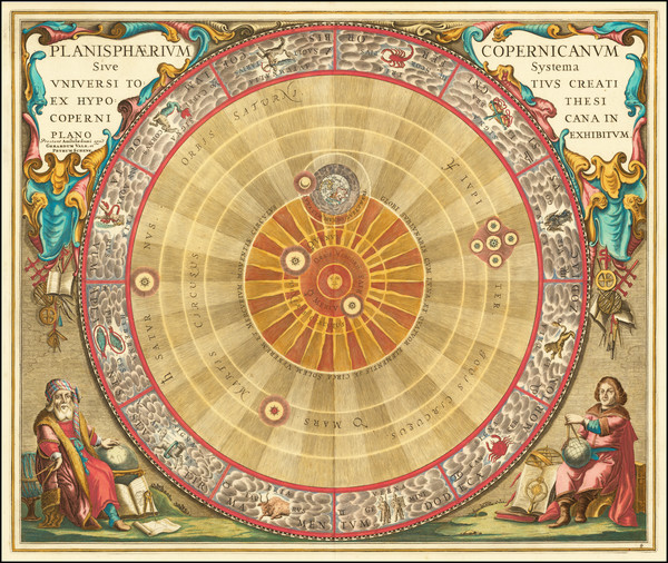 47-Celestial Maps Map By Andreas Cellarius