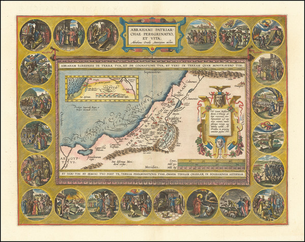 39-Holy Land Map By Abraham Ortelius