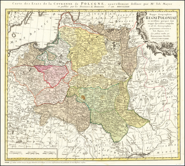 83-Poland and Baltic Countries Map By Homann Heirs / Tobias Mayer