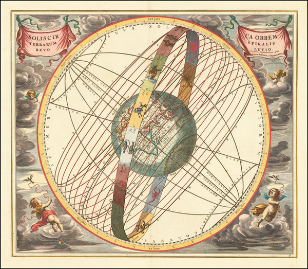 69-Eastern Hemisphere and Celestial Maps Map By Andreas Cellarius