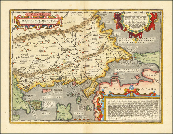 68-Turkey, Turkey & Asia Minor and Greece Map By Abraham Ortelius