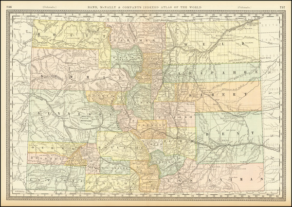 49-Colorado and Colorado Map By Rand McNally & Company