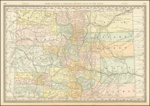 89-Colorado and Colorado Map By Rand McNally & Company