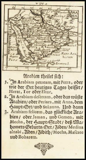 51-Middle East and Arabian Peninsula Map By Johann Ulrich Muller