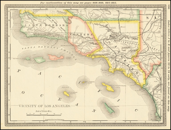 5-California and Los Angeles Map By Rand McNally & Company