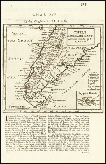 81-Argentina and Chile Map By Herman Moll