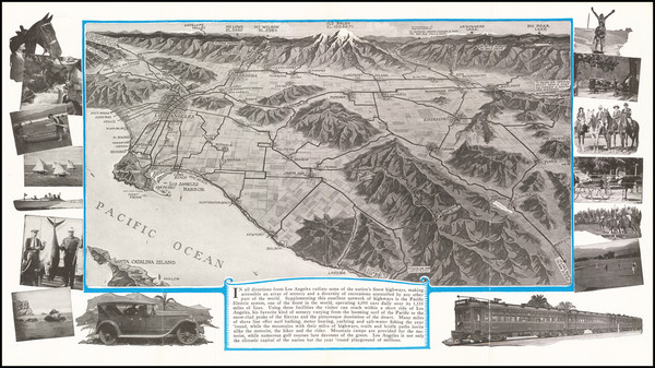 4-Pictorial Maps and Los Angeles Map By Los Angeles Chamber of Commerce