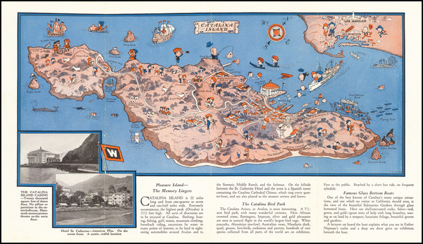 3-Pictorial Maps, California and Los Angeles Map By P. S. McCarty