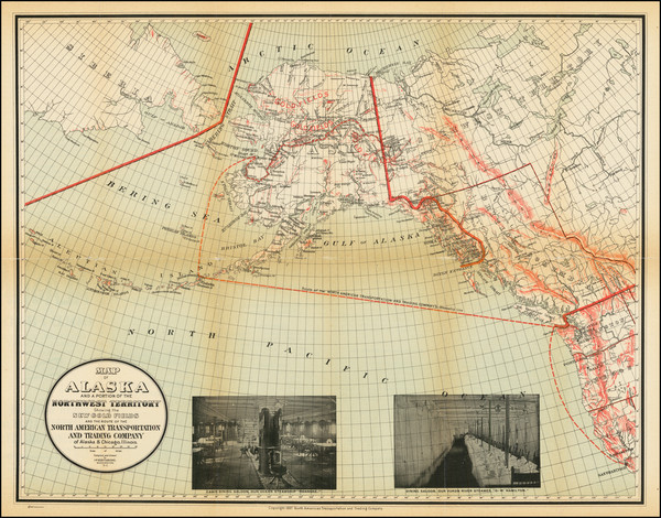 88-Alaska and California Map By I. P. Berthrong