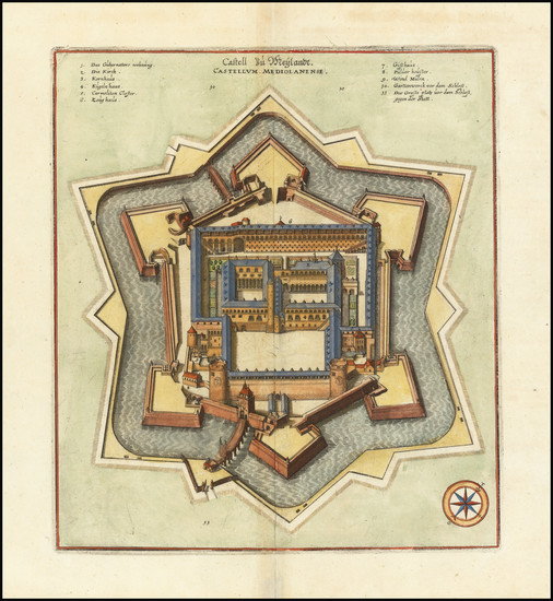 50-Other Italian Cities Map By Matthaeus Merian