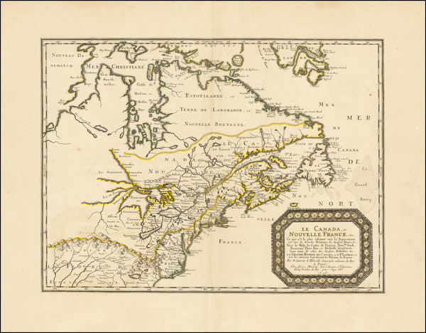 100-United States, Midwest, Canada and Eastern Canada Map By Nicolas Sanson