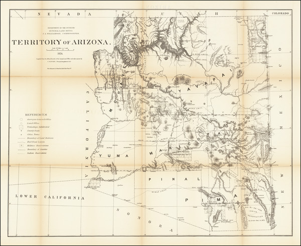 55-Arizona Map By General Land Office