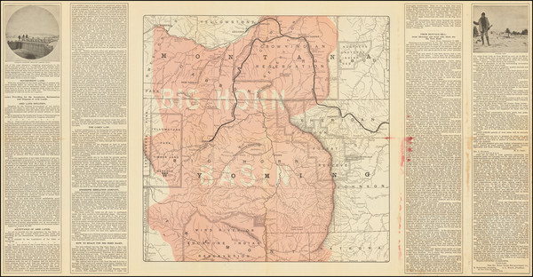 37-Wyoming Map By Poole Brothers