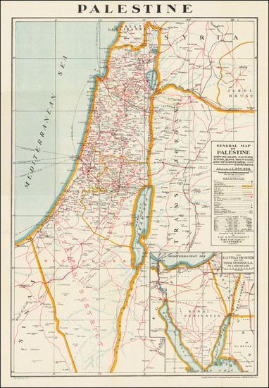 97-Holy Land Map By Alexander Nicohosoff