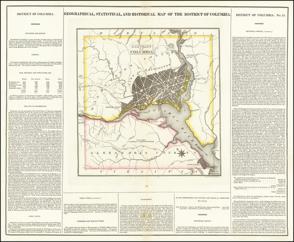 89-Washington, D.C. Map By Henry Charles Carey  &  Isaac Lea