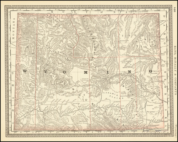 88-Wyoming Map By Rand McNally & Company