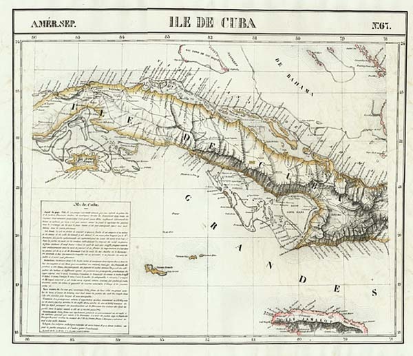 43-Caribbean Map By Philippe Marie Vandermaelen