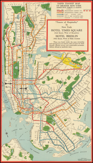 31-New York City Map By George D. Nostrand