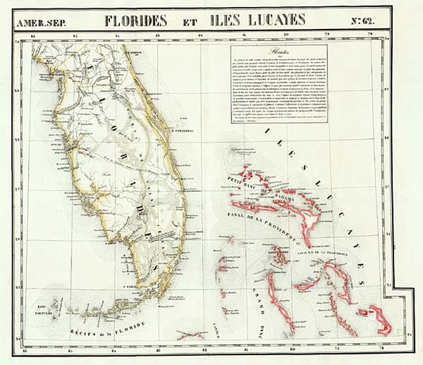 60-Southeast and Caribbean Map By Philippe Marie Vandermaelen