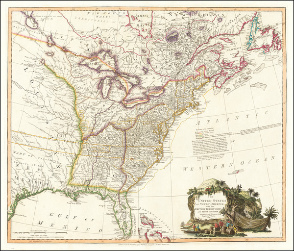 67-United States, Southeast, Midwest and Plains Map By William Faden