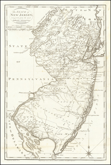 97-New Jersey Map By Mathew Carey