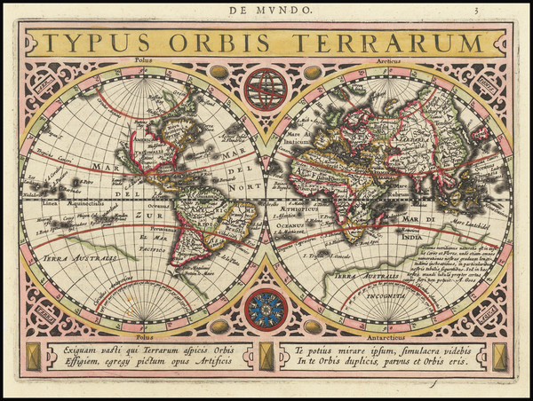 53-World and California as an Island Map By Henricus Hondius / Jan Jansson