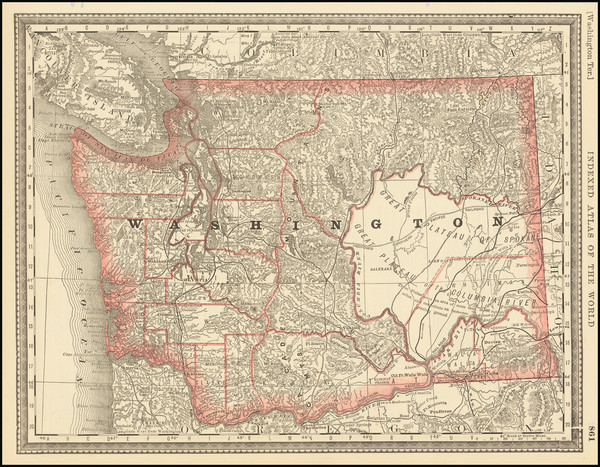 39-Washington Map By Rand McNally & Company