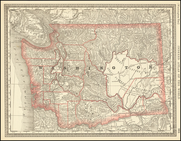 3-Washington Map By Rand McNally & Company