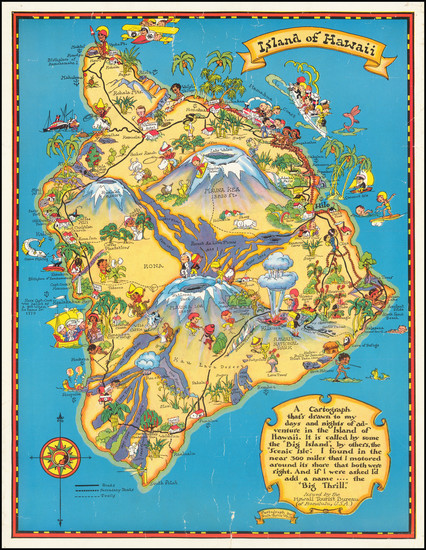 60-Hawaii, Hawaii and Pictorial Maps Map By Ruth Taylor White