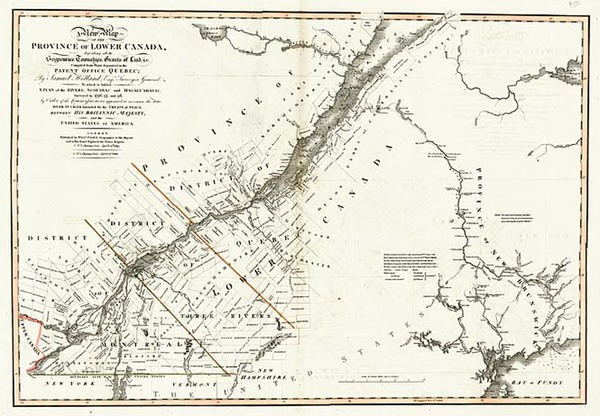 47-New England and Canada Map By William Faden