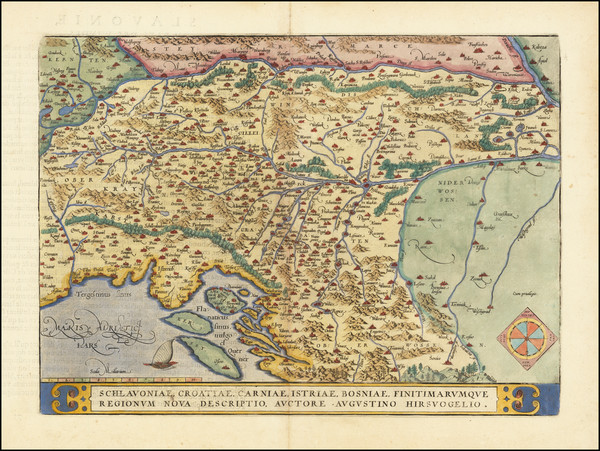 40-Croatia & Slovenia Map By Abraham Ortelius